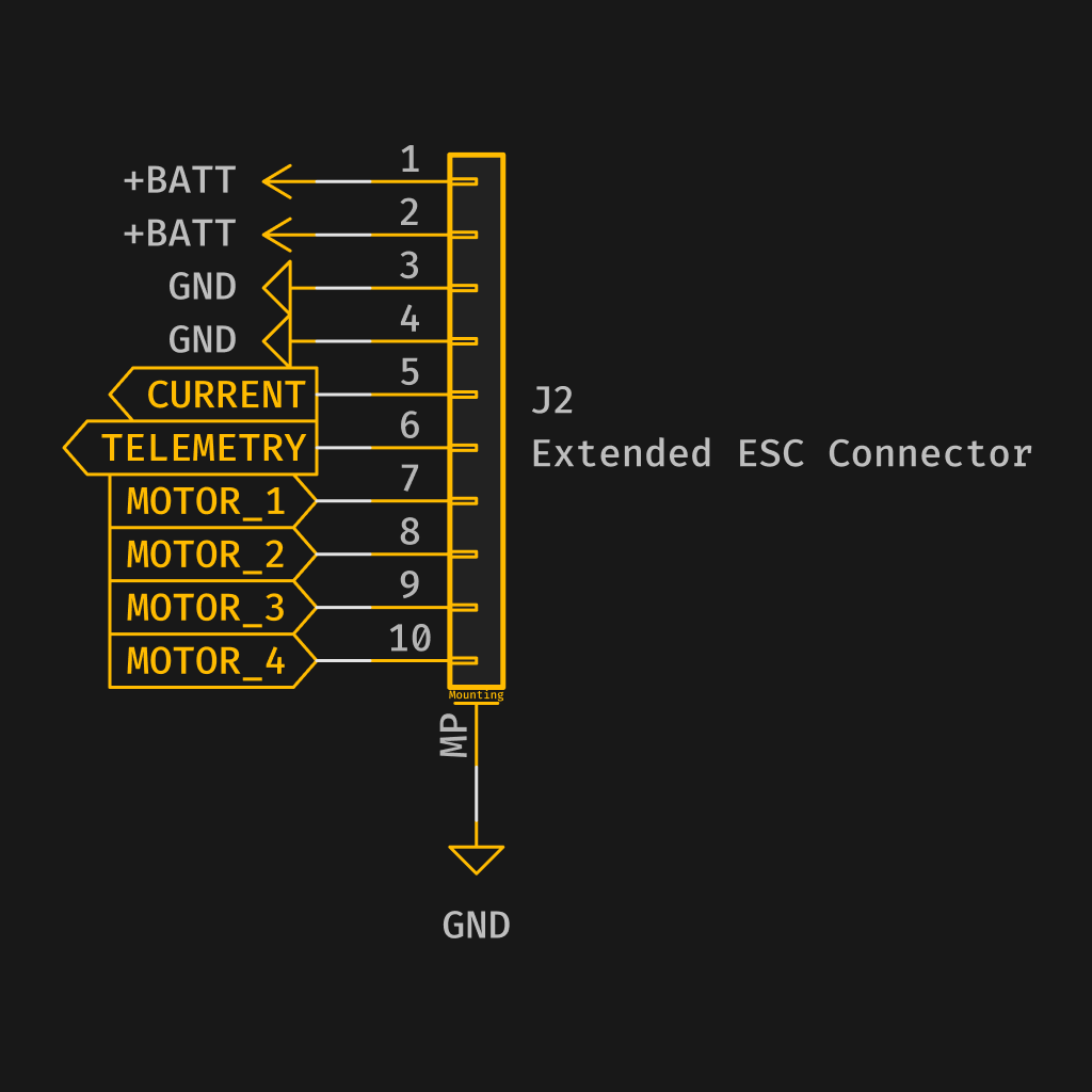 Extended ESC Connector Schematic